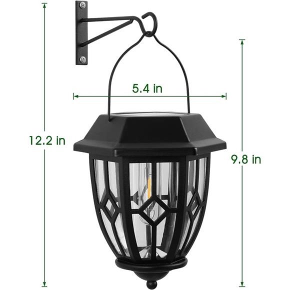 Solar Lanterns Outdoor Waterproof,Solar Wall Lights Outdoor, Hanging Solar Light - Picture 5 of 7
